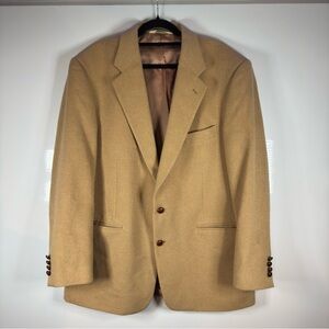 Vintage Evan Picone 100% Camel Hair Blazer 44L Quiet Luxury